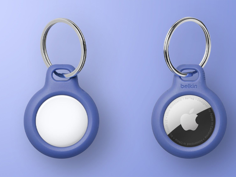 Secure Holder with Key Ring của AirTag thiết kế dạng Xoắn và Khóa